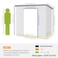 thumbnail image 3 of Outsunny 6 x 4FT Metal Garden Storage Shed with 2 Vents, Grey, 3 of 9