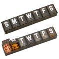 thumbnail image 1 of (2 Pack) MEDca 7-Day Extra Large Plastic Pill Organizer, Weekly Pill Planner, BPA-Free, Black, 1 of 9