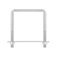thumbnail image 1 of Unique Bargains Square U-Bolts 2 Sets 87mm Inner Width 110mm Length M8 304 Stainless Steel U Clamp Bolt, 1 of 5