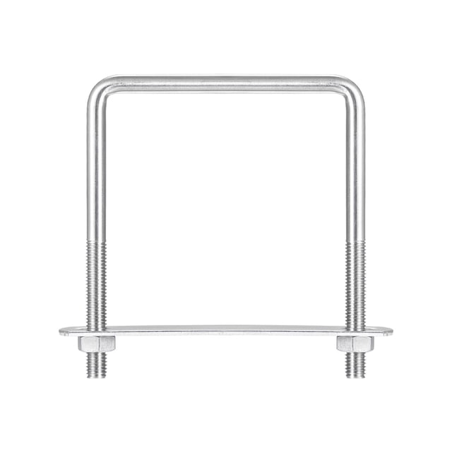 Unique Bargains Square U-Bolts 2 Sets 87mm Inner Width 110mm Length M8 304 Stainless Steel U Clamp Bolt