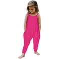 thumbnail image 1 of Girls Overall Sleeveless Rompers for Girls Loose Casual Rompers with Pockets Girls Clothes Size 4-5 Y, 1 of 4