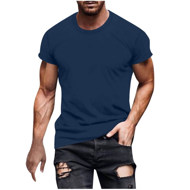 Vente de Chemises pour Hommes en Liquidation! T-Shirt pour Homme à Manches Courtes, Col Rond, T-Shirt Décontracté d'Été Classique Basique, Tee-Shirts