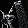 thumbnail image 3 of 38-Setting 3-Way Rainfall Combo by DreamSpa features 6-setting 7-inch Rain Shower Head and 6-setting 4-inch Hand Shower with Patented ON/OFF Pause Switch. Use each shower separately or both together, 3 of 6