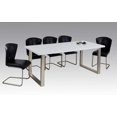 thumbnail image 4 of Inspirer Studio Roman Extendible Dining Table Pedestal Table (High-Gloss White), 4 of 5