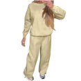 thumbnail image 1 of Posijego Women's 2 Piece Outfits Sweatsuit Long Sleeve Pullover Sweatshirts Drawstring Bottom Pants Tracksuit, 1 of 7
