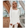 thumbnail image 2 of Chandail en Tricot à Épaules Dénudées à Manches Longues pour Femme, Coupe Ample, Uni, 2 of 6