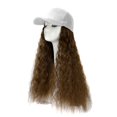 thumbnail image 1 of Visors Baseball Cap Hair Wave Curly Hairstyle Adjustable Wig Hat Attached Long Hair Baseball Caps, 1 of 1