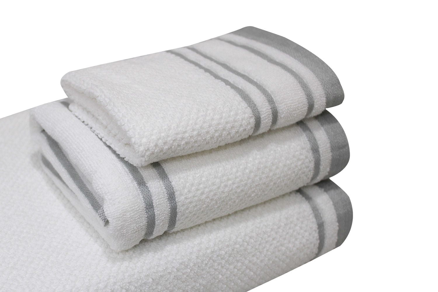Hometrends Fashion Bath Towel, 30" x 54", Yarn Dyed, 350 GSM, White, 1 Piece