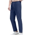 thumbnail image 2 of EOYWHK Pantalon pour Hommes à Séchage Rapide Extensible Coupe Ajustée Taille Élastique Pantalon Habillé Protection Solaire Respirant Jambe Droite Randonnée Course Pêche, 2 of 5