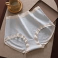 thumbnail image 2 of cfhntfmh Plus Size Panties for Women Soft High Waisted Full Coverage Briefs Breathable Color Block Seamless Underwear, 2 of 6