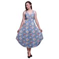 thumbnail image 1 of Bimba Robe de Plage Bohème Midi Sans Manches Imprimée Florale pour Femmes - Très Petit, 1 of 1