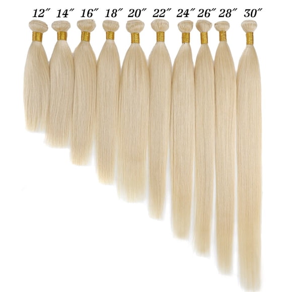 Blonde Bundles Straight Human Hair Weave 100% Brazilian Remy Natural Human Hair Weft Extensions Human Hair Bundles 613# 26inch