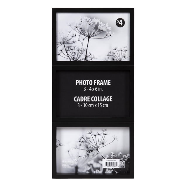 DesignOvation Gally 3-Opening Black Collage Picture Frame