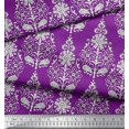 thumbnail image 2 of Soimoi Georgette Viscose Fabric Leaves & Floral Block Decor Fabric Printed Yard 42 Inch Wide, 2 of 3