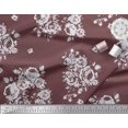 thumbnail image 3 of Soimoi Tissu en Coton Cambric Feuilles, & Imprimés Floraux Roses au Mètre 56 Pouces de Large, 3 of 3