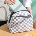 thumbnail image 3 of FeiraDeVaidade Reusable Insulated Lunch Tote Bag Lattice Lunch Box Container Waterproof Lunch Cooler Bag, 3 of 6