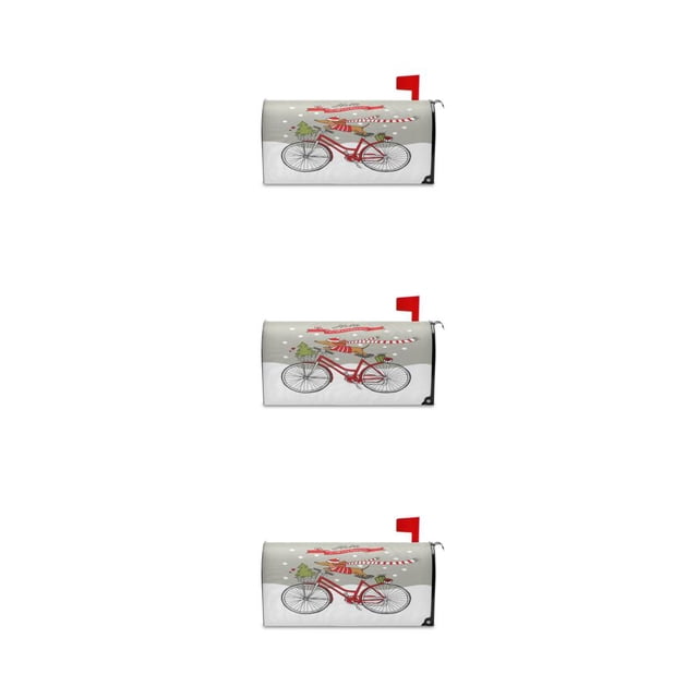 Ruiboury Weather-resistant And Robust Couch Cover Easy To Vivid Print Christmas Deer Pattern Mailbox Sleeve Cloth Standard Size YTYH2309039 3Set
