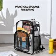 thumbnail image 3 of 17” Clear Backpack Water Resistant Transparent Backpack Large Capacity Bookbag School Bag With Adjustable Straps For School  Work  Stadium  Security Travel  College, 3 of 10