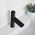 thumbnail image 1 of Stylish Riela 7 ½" Ht Single Handle Matte Black & Silver Bathroom Faucet B-104NC, 1 of 12