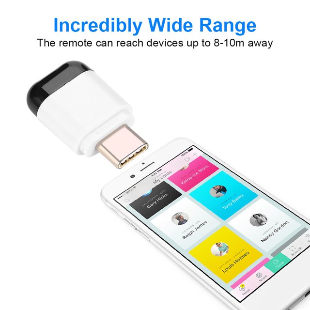 Keenso Télécommande IR, Commande Infrarouge Universelle Sans Fil, Adaptateur, pour Téléphone Mobile, Télé, Lecteur DVD, Décodeur