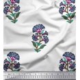 thumbnail image 1 of Soimoi Poly Georgette Fabric Leaves & Floral Block Fabric Prints by Yard 52 Inch Wide, 1 of 3