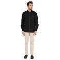 thumbnail image 2 of Bestman Solid Formal Button Down Shirt For Men Long Sleeve With Patch Pocket Business Wear, 2 of 7
