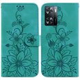 thumbnail image 2 of Compatible with OnePlus Nord N300 Embossed Lily Wallet Case with Card Holder PU Leather Flip Cover, 2 of 5