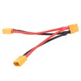 thumbnail image 3 of Fyydes XT60 Dual Extension Y Splitter,XT60 Parallel Battery Connector Cable Dual Extension Y Splitter 1 Female To 2 Male Silicone Wire For RC Batteries,XT60 Parallel Battery Connector Cable, 3 of 8