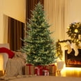 thumbnail image 2 of Costway 8 FT Artificial Xmas Tree with 1480 PVC PE Branch Tips 450 Warm White LED Lights, 2 of 10