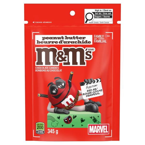 M&M’S, bonbons choc. lait, beurre arach., pour plats à bonbons, 345g