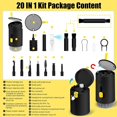 thumbnail image 4 of Djiypn Keyboard Cleaner Kit, Electronics Cleaning Kit with Retractable Big Brush, Portable 20-IN-1 Multi-Tools Kit for Phones, Tablet, Computer, PC, TV Camera Lens with 10ml Mist Spray (Black), 4 of 9