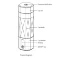 thumbnail image 4 of Hydrogen Water Bottle with Colorful Lights,  Titaniums Electrode Portable Hydrogen Water Ionizer Machine, 2 Gears Anti Leakage Hydrogen Water Generator, 4 of 8