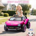 thumbnail image 1 of BeesClover 12V Electric Ride on Car for Kids Licensed Volkswagen Beetle Toddlers Ride on Toy Car with Remote Control 4 Wheel Vehicle with Battery Level Display, LED Lights, Horn, Music, 1 of 7