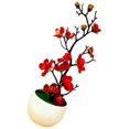 thumbnail image 2 of pitrice Fake Plant Potted Arrangement Artificial Potted Flowers for Home Decorations Red, 2 of 9