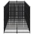 thumbnail image 2 of vidaXL Chenil Extérieur pour Chien en Acier 14,75 M2, 2 of 5