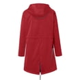 thumbnail image 2 of Kcodviy Imperméable Uni à Capuche Manteau d'Extérieur pour Temps Pluvieux Imperméable Coupe-Vent Veste pour Femmes Veste Simulée Vestes Manteau pour Femmes, 2 of 3