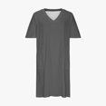 thumbnail image 4 of BEFOKA Robe pour Femme Grande Taille, Liquidation de Robes d'Été pour Femmes, Robe Unie Grande Taille à Manches Courtes et Col avec Poches pour Femme, 4 of 5