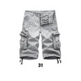 thumbnail image 2 of pitrice Cargo Shorts Pantalons Décontractés Homme Tenue Résistance à l'Usure Épaissir Extérieur Chic Design Intérieur Longue Durée Commodité Travail Costume Blanc Gris 31, 2 of 7