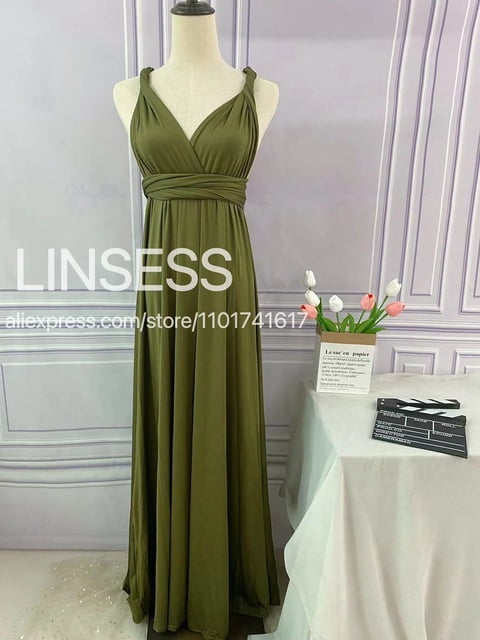 Robe Infinity Longue au Sol Longue Maxi Convertible Formelle Portefeuille Aguichant Robe de Demoiselle d'Honneur Robe de Soirée Robe de Mariage Cocktail