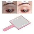 thumbnail image 3 of serony Makeup Mirror with LED Hand Mirror Light Compact Cosmetic Pocket Mirror Travel Hand Mirror Mirror Small for Salon Home Pink, 3 of 9