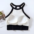 thumbnail image 5 of AherBiu Camisoles Courtes pour Femmes avec Soutien-Gorge Intégré, Tricot Côtelé, Col Licou, Décontractées pour Sorties, 5 of 5