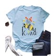 thumbnail image 1 of YourTops T-Shirt Graphique pour Femmes Bee Kind (US m, 4-Blue), 1 of 2