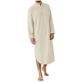 thumbnail image 2 of LSLJS Men's LeisureLong Sleeve Button Long Shirt Middle Ethnic Style Casual Youth Robe, Robes Gifts for Men, 2 of 9