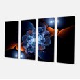 thumbnail image 2 of Fractal Flower with Orange Flame - Floral Canvas Art Print, 2 of 3