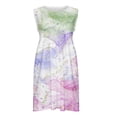 thumbnail image 2 of LSLJS Robes d'Été pour Tout-Petits pour Filles Robe à Imprimé Floral Robe à Nœud Vêtements Décontractés Enfants Robe Soleil Sans Manches, 2 of 6