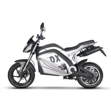 Emmo DX eBike - Electric Motorcycle E Bike- Grey - 72V32Ah SLA - 65km Long Range - QS Motor Super Torque