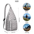 thumbnail image 2 of Whimsical Cat Sling Bag - Funny Pet Pattern Crossbody Pack, Perfect Gift for Cat Enthusiasts, 2 of 4