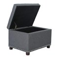 thumbnail image 4 of Joveco Ottomane de Rangement Rectangulaire Banc d'Organisation en Tissu (Gris), 4 of 5
