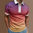 thumbnail image 4 of BOBOGOJP Polos de Golf pour Hommes à Manches Courtes, Imprimé, Performance, Évacuation de l'Humidité, Polo (Rose, TG), 4 of 5