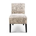 thumbnail image 4 of Topbuy Chaise d'Appoint Sans Bras Chaise de Loisirs Rembourrée à Motif Canapé Simple, 4 of 5